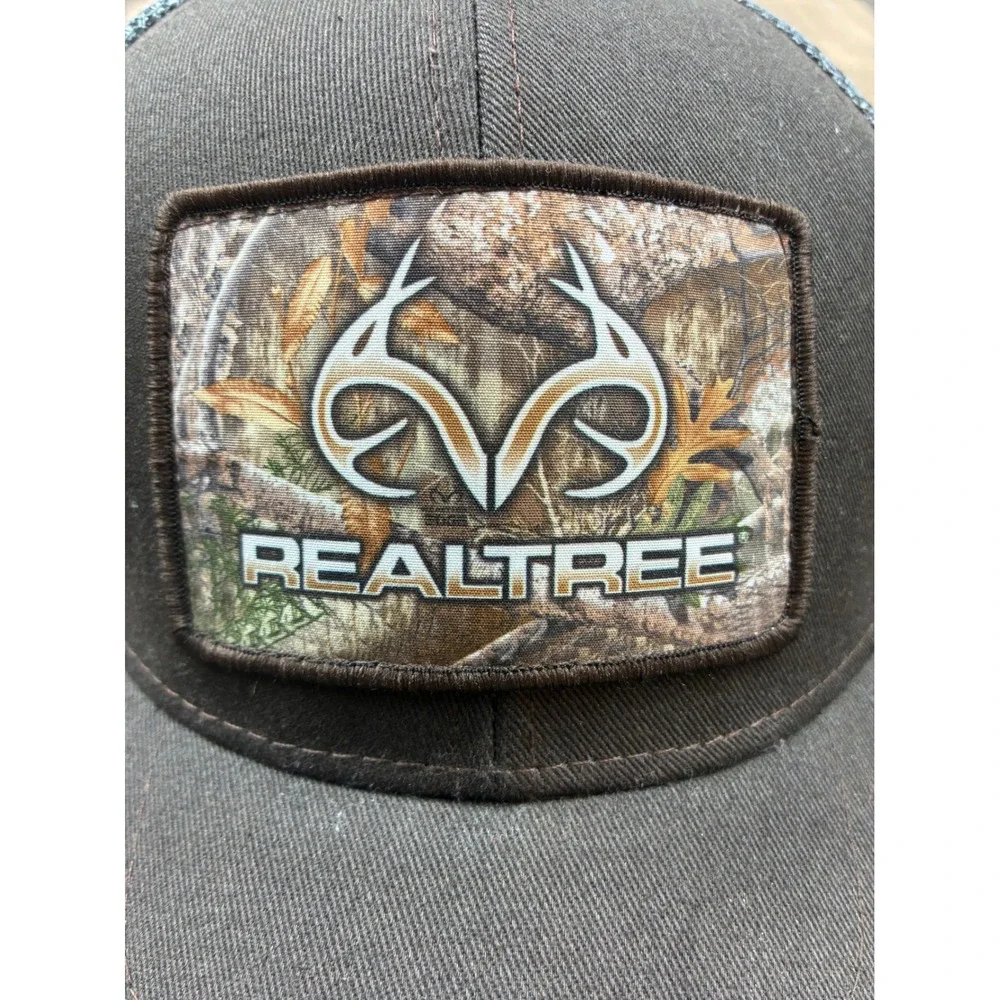 Realtree Trucker Hat Mens OSFM Brown Camo Patch Snapback NWT Mesh Back Cap